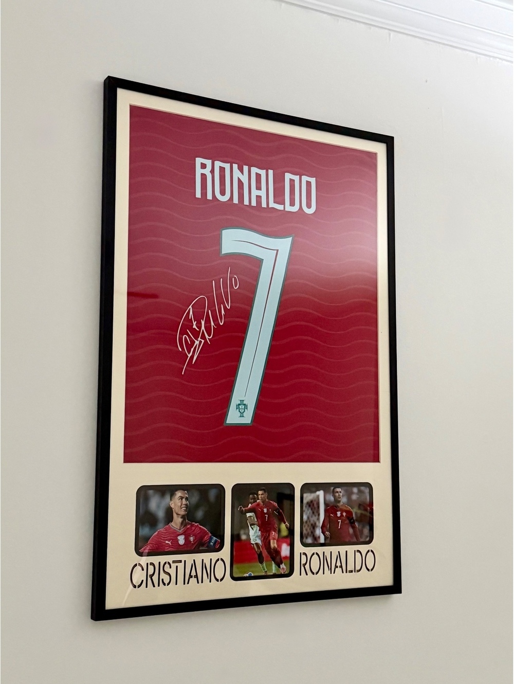 Cristiano Ronaldo Portugal 2026 Framed Jersey with printed signature